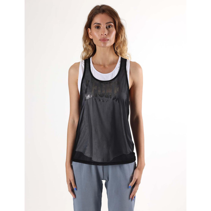 Camiseta de tirantes mujer Leone Basic transparente