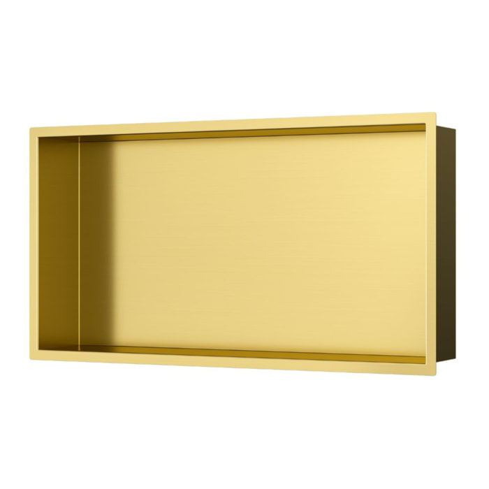 Niche de Douche à encastrer, Acier Inoxydable 304, 60x30x10cm, Or brossé PVD