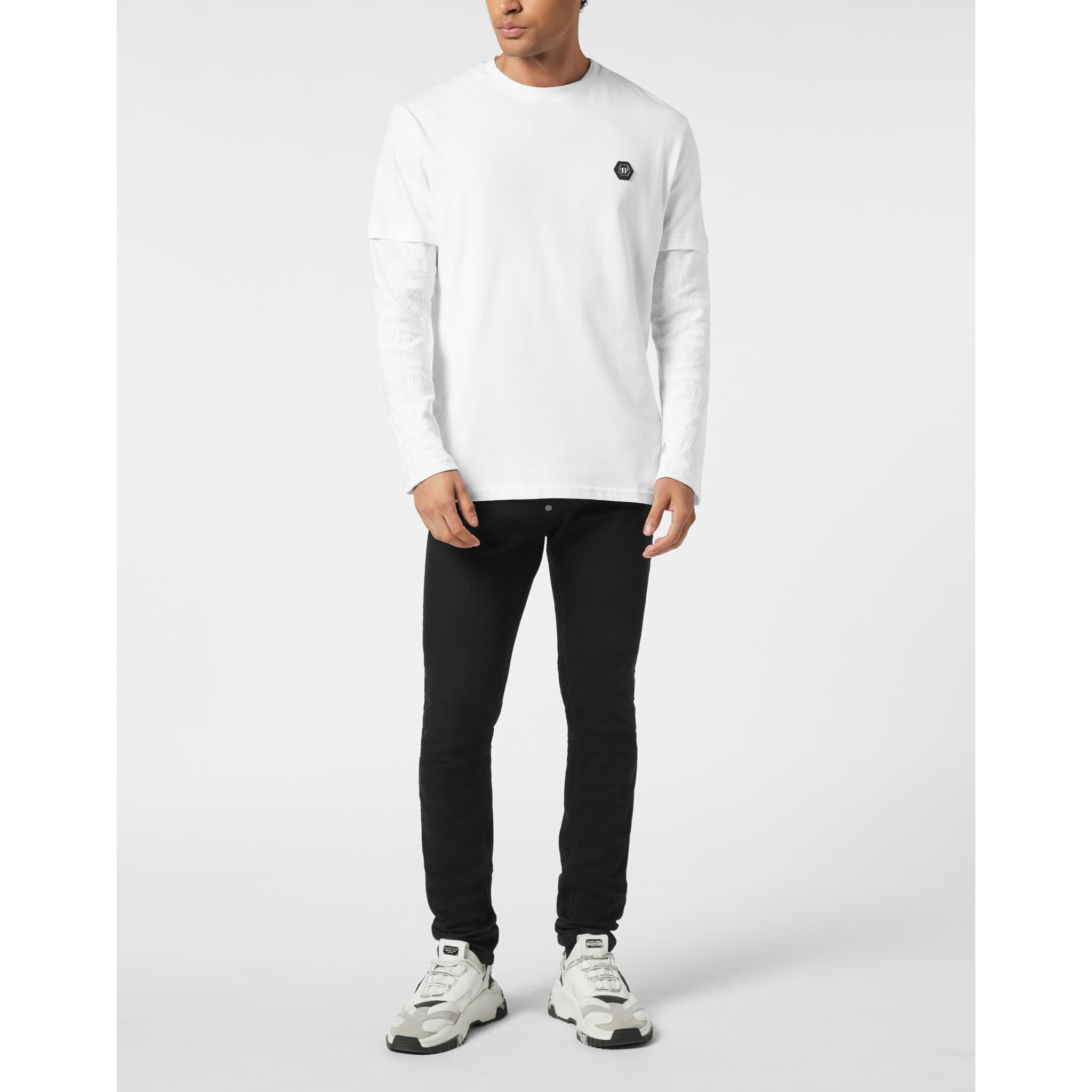 PHILIPP PLEIN T-Shirt Round Neck Ls CREST