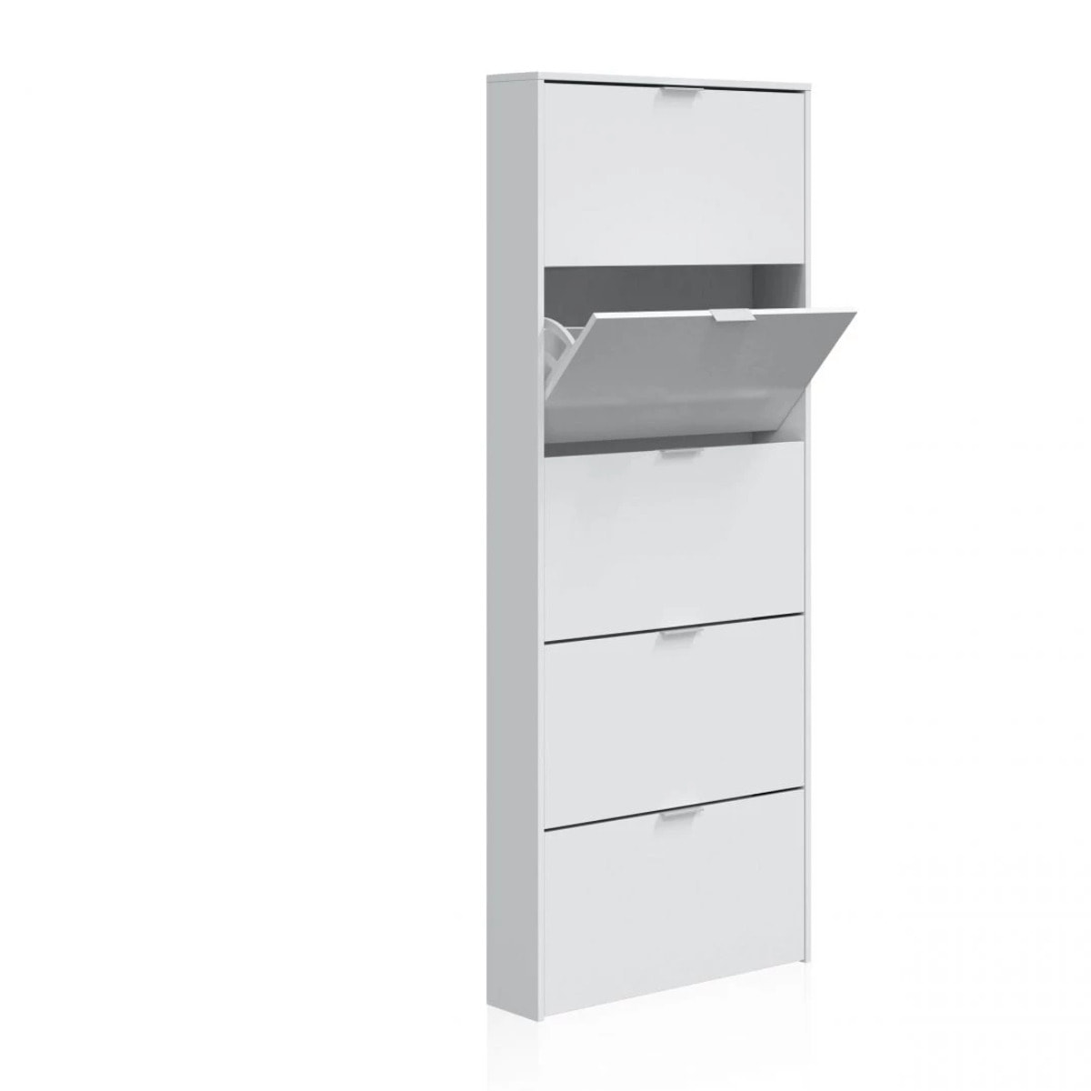 Zapatero Nia 5 Puertas Blanco Brillo