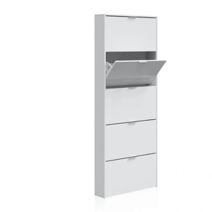 Zapatero Nia 5 Puertas Blanco Brillo