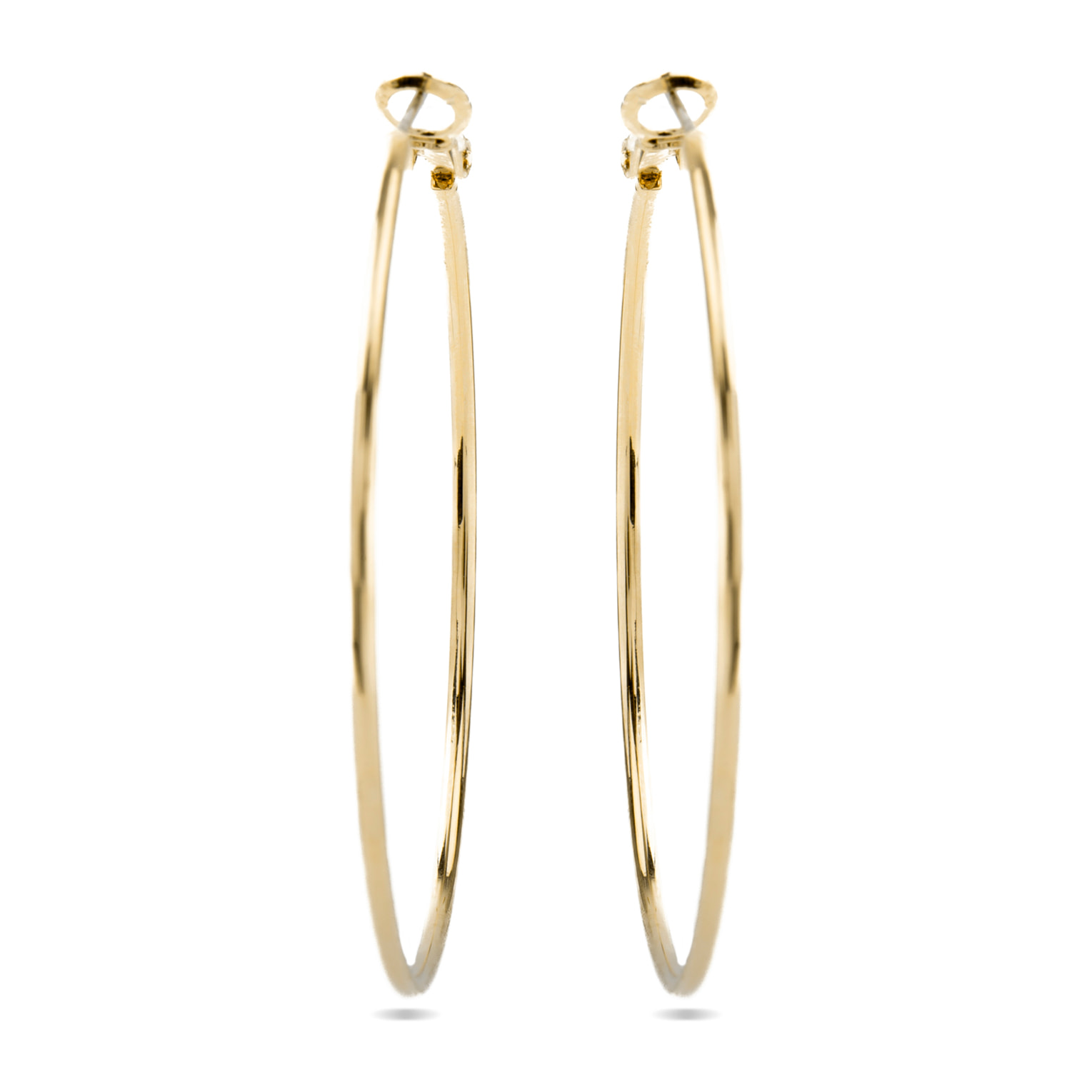 Pendientes de 50mm de diámetro acabado oro amarillo de 18k