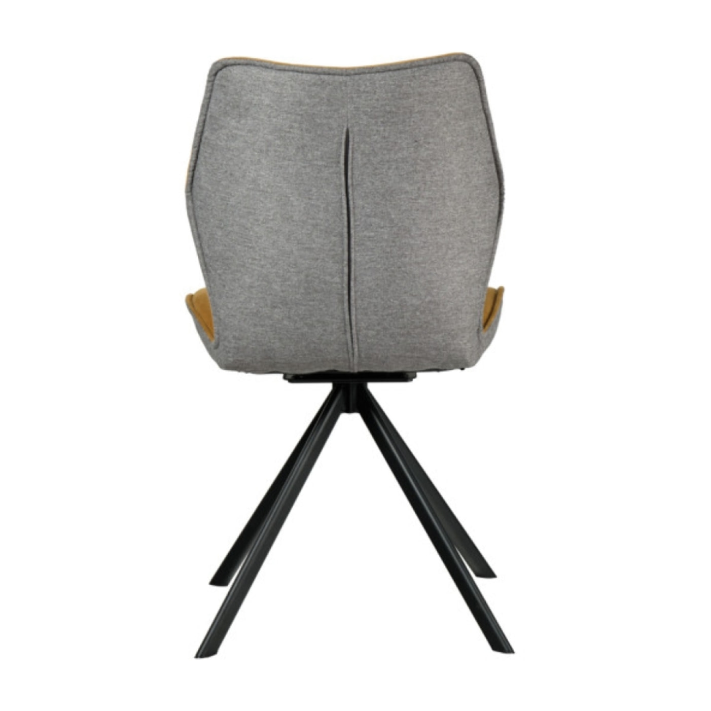 Chaise rotative 360° bicolore en velours et tissu & pieds en métal - 3 coloris - FLORENCE