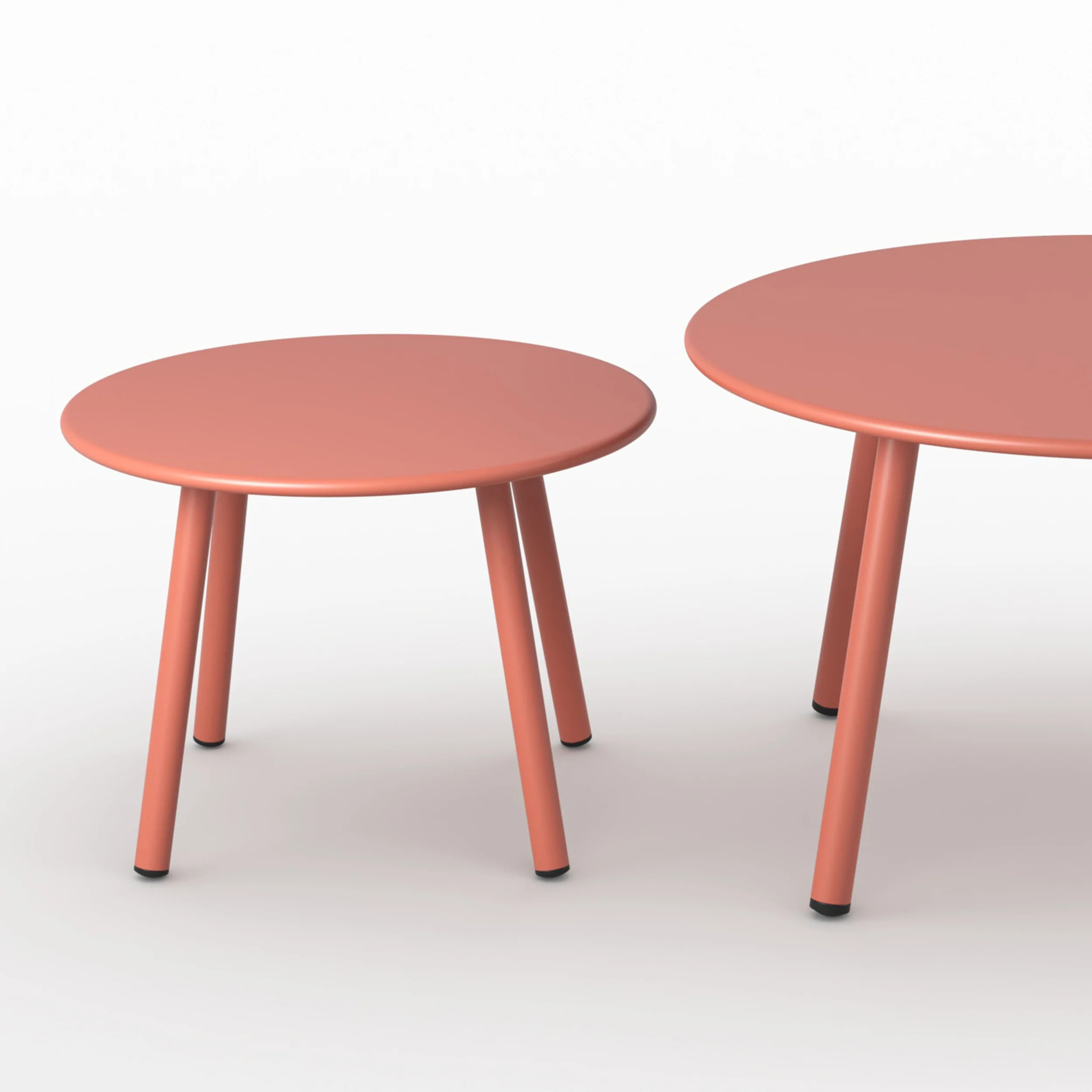 Tables d'appoint de jardin en métal terracotta (lot de 2) - Féria