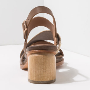 Sandalias con tacón S3141 RESTORED SKIN TAUPE / VERDISO color Taupe