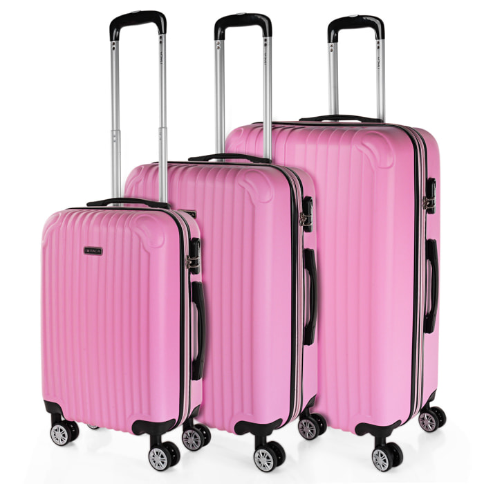 Maleta Itaca Sevron Set De 3 Unidades Rosa
