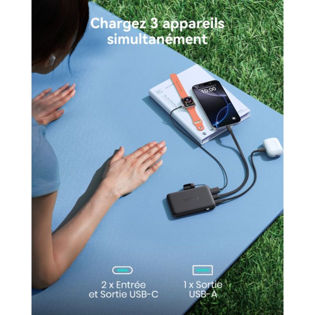 Batterie externe INIU 10000 mAh Pocket Neo USB-A + 2 USB-C