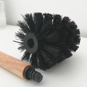 Brosse wc avec support Polyrésine & bois SYBELLA berry Spirella