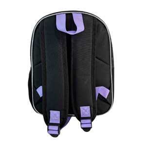 Kuromi Mochila Preescolar 3D. Bolsillo lateral. Espaldera acolchada.