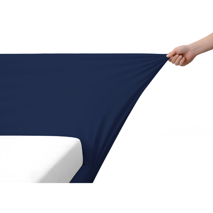 Vestiletto Giroletto Effetto Velluto Estensibile Tinta Unita Matrimoniale Perfetto Blu