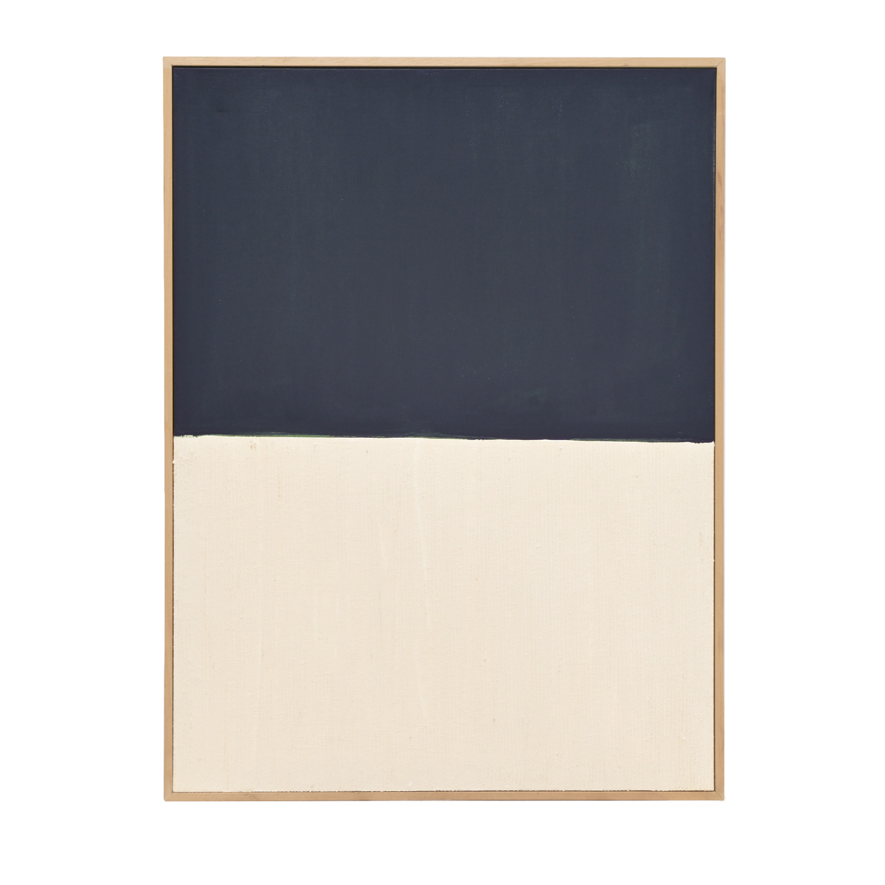 Tableau bleu et blanc décoratif sur coton avec cadre en bois peint à la main à la peinture à l'huile en différentes tailles