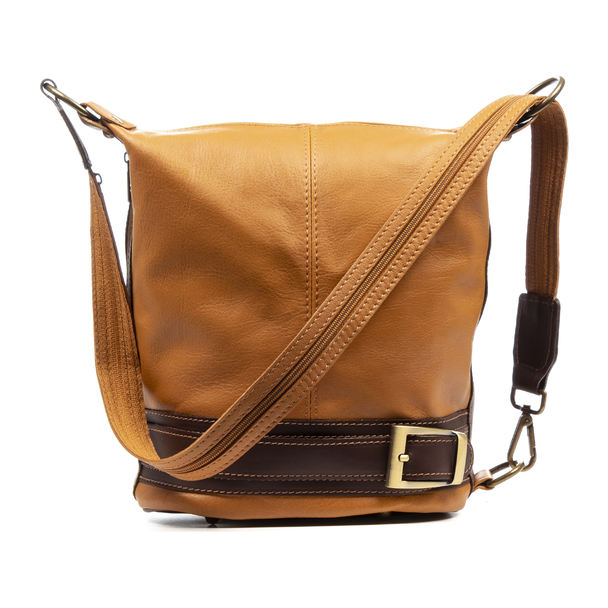 Alvito bolso bandolera-mochila  Mujer. Piel auténtica-Sauvage.