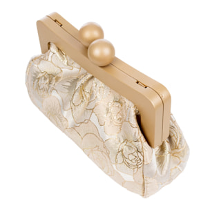Bormida Bolso bandolera Mujer. Fabricado en madera y tela con diseños florales.