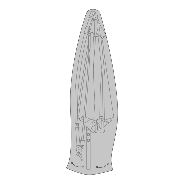 Telo Protettivo Luxury per Ombrellone a Braccio — Nero 50×270 cm