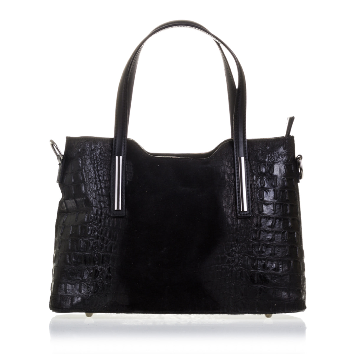 Fiesole Bolso tote Mujer.Piel auténtica Gamuza Grabado Cocodrilo