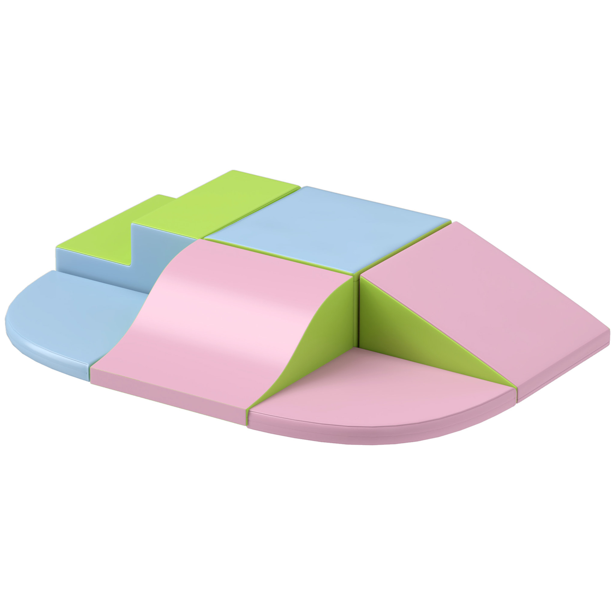 6 blocs de construction en mousse XL - modules de motricité - jouets éducatifs - certifiés normes EN71-1-2-3 - mousse EPE revêtement PU multicolore
