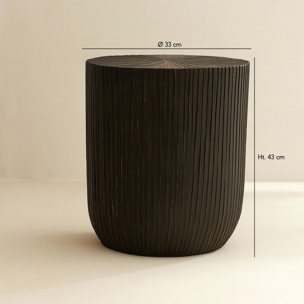 Meuble d'appoint en bois et feuilles de cocotier TUPAI