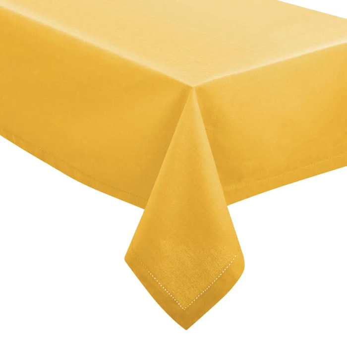 Nappe "Jane" - coton chambray - jaune moutarde 140x240 cm