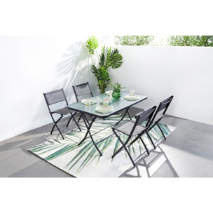 Table de jardin et 4 chaises  JUNON