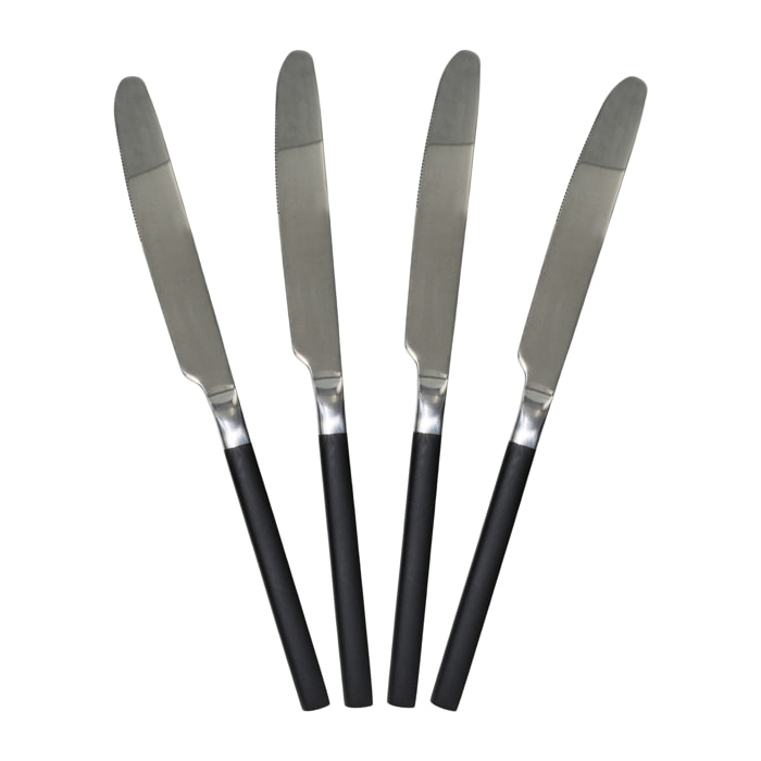 Menagere 16 Pieces Inox Manche Noir