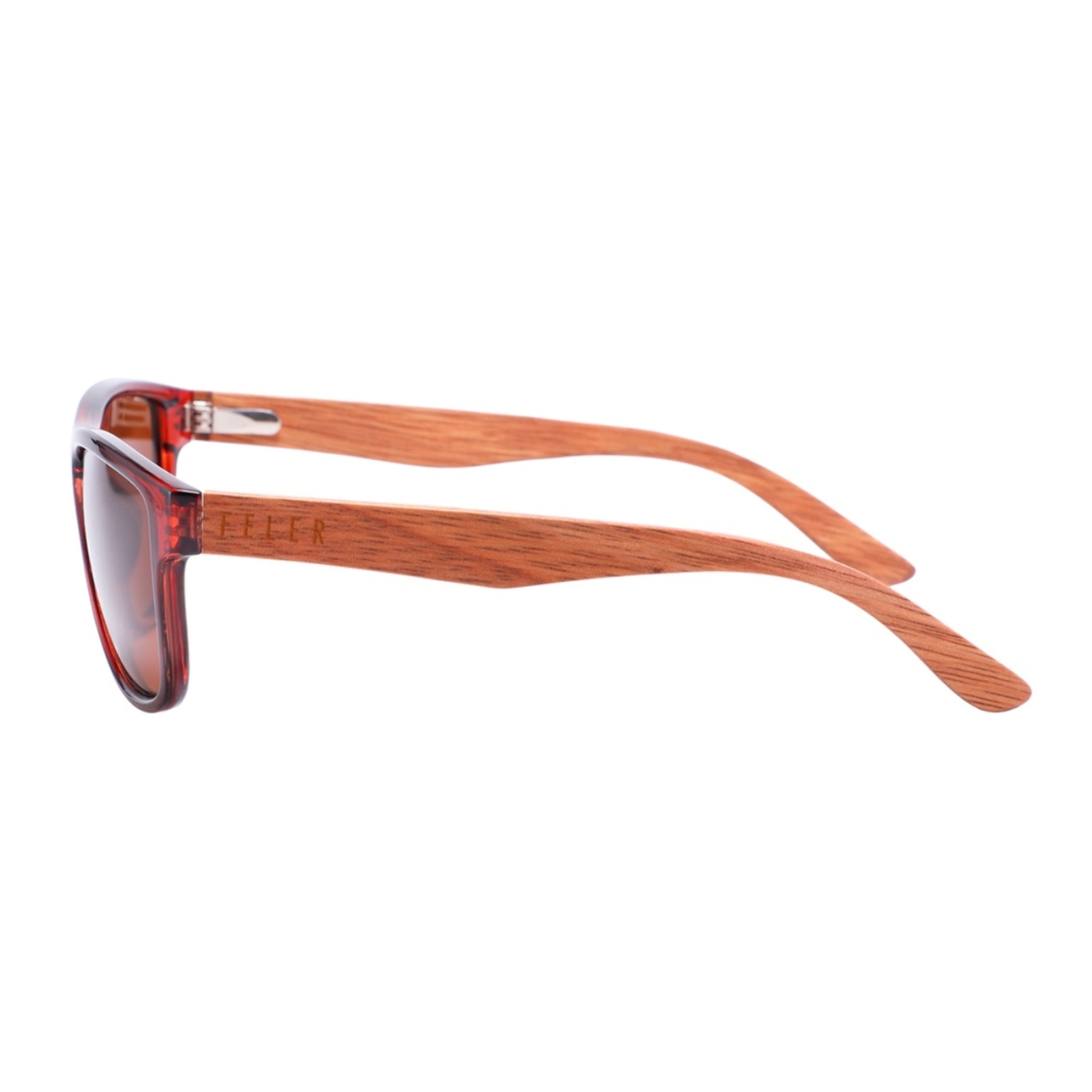 Gafas de Sol Feler 1512-2 Polarizadas de Madera Unisex 52 mm