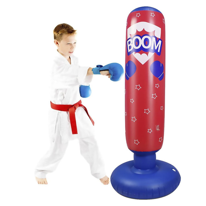 Punching ball hinchable, practica karate, boxeo. 125cm.