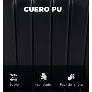 Pack de 2 Sillas de Comedor, Sillas de Cocina Modernas, Tapizadas de Cuero Sintético, Respaldo Curvo, Asiento Acolchado, Estructura de Madera Curvada y Patas Metálicas, Negro y Marrón