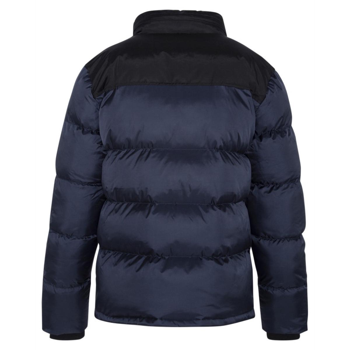 UTAH PADDED JACKET WITH YOKES & SCHOTT NYC CHEST EMBROIDERY BODY = 100% NYLON / YOKES = 60% COTTON 40% NYLON Blu