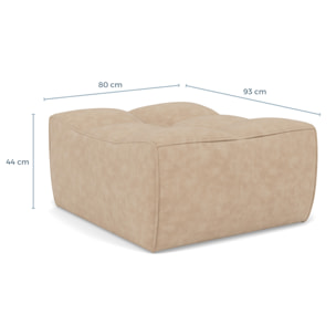 Alya - pouf en simili - Beige