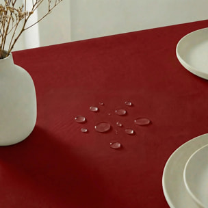 Nappe antitache au toucher tissu imperméable Rouge