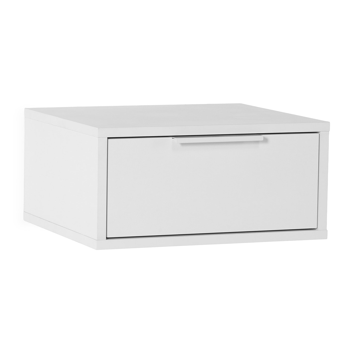 Mesita de noche flotante Auri 1 cajón color Blanco