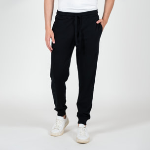 Pantaloni con stampa logo french terry