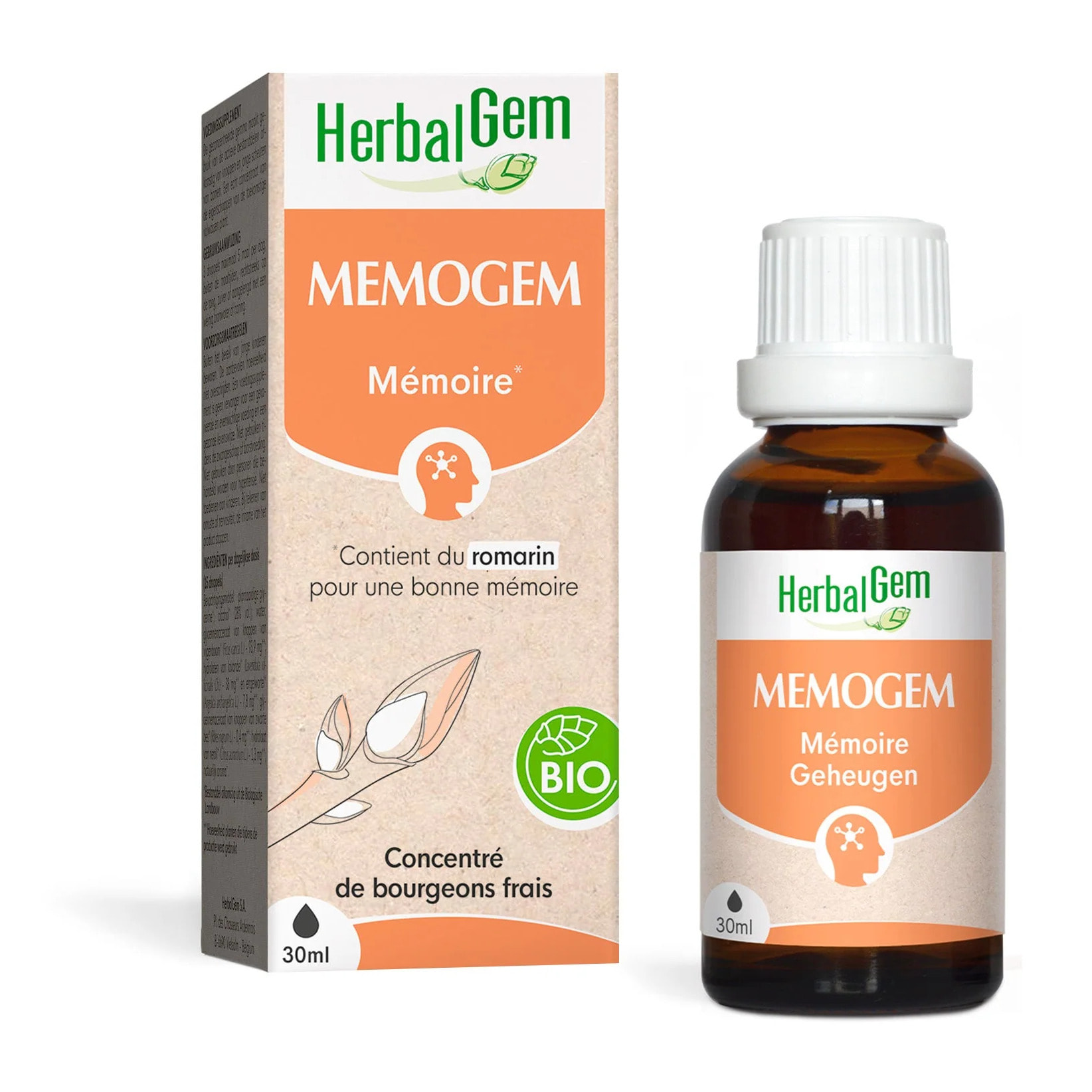 Herbalgem- MemoGem - complexe mémoire - Bio - 30 ml