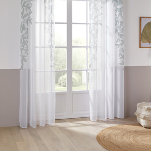 Voilage étamine vert 140x240cm