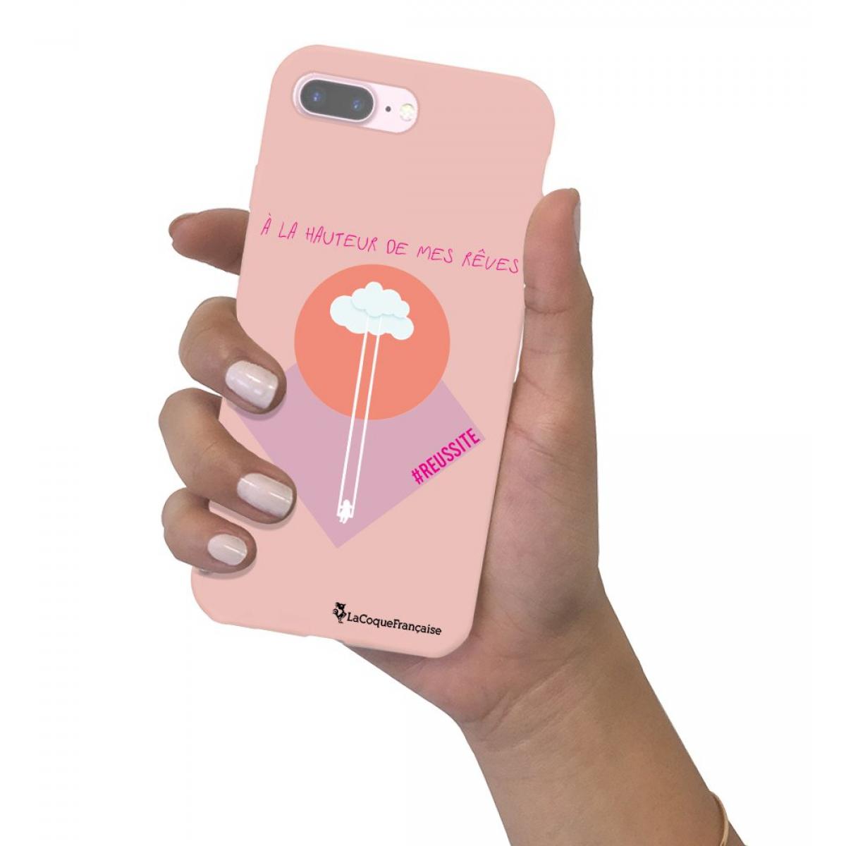 Coque iPhone 7 Plus/ 8 Plus Silicone Liquide Douce rose pâle A La Hauteur De Mes Rêves La Coque Francaise.