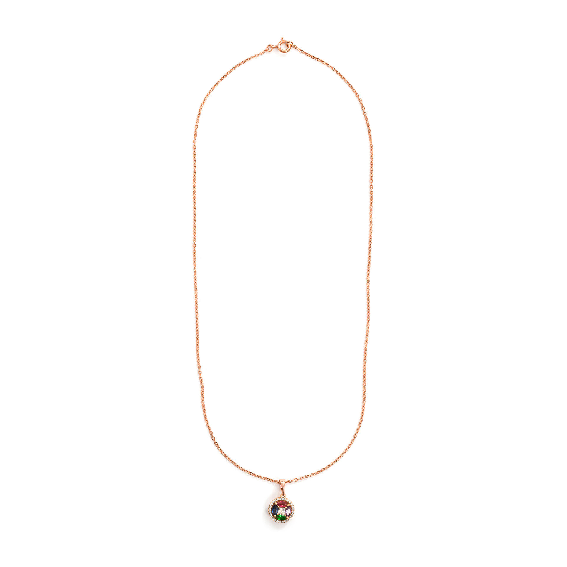 Collar Rathio acabado oro rosa 18k