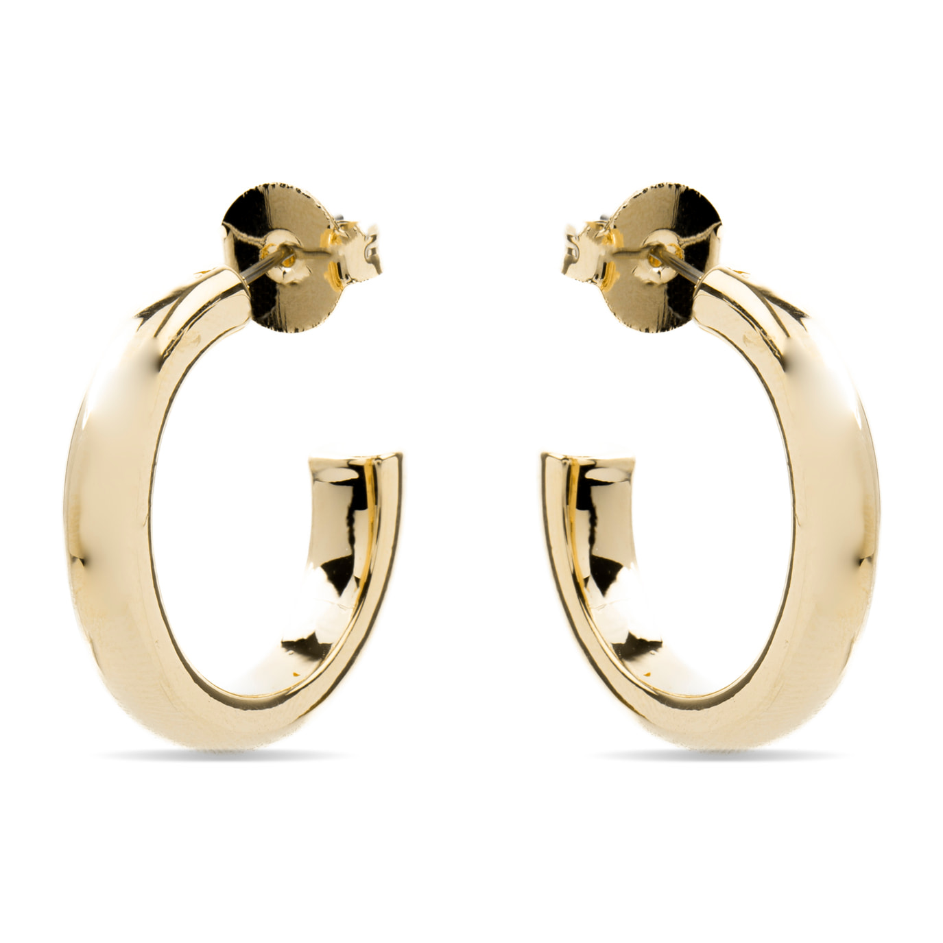 Pendientes de 25mm de diámetro acabado oro amarillo de 18k