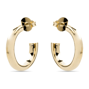 Pendientes de 25mm de diámetro acabado oro amarillo de 18k