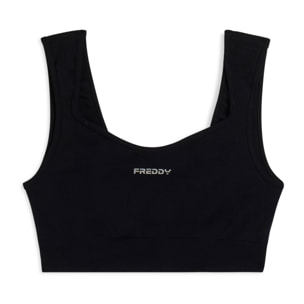 Top sportivo seamless con scollo a cuore e supporto leggero