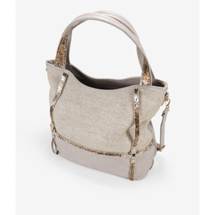 Bolso de hombro tostado con cremallera