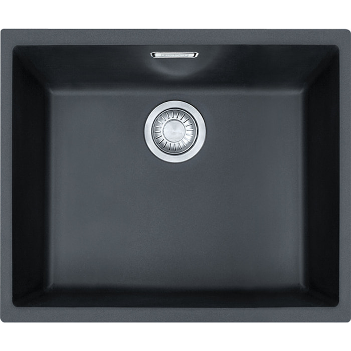 Set Sirius Evier sous plan 52.5x44cm Tectonite®, Noir mat + Mitigeur Grohe Monocommande SuperSteel (125.0363.789-DC1)