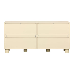 Buffet décor bois 4 portes 155cm PONDI