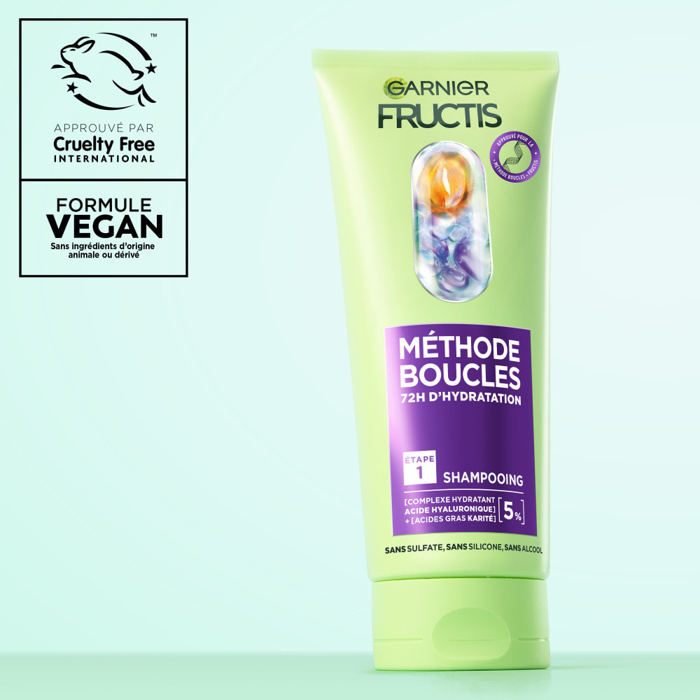 Garnier Fructis Méthode Boucles Duo Shampooing et Spray Hydratant à l'Acide Hyaluronique et beurre de Karité
