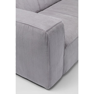 Canapé Cubetto 3 places Cord gris clair Kare Design