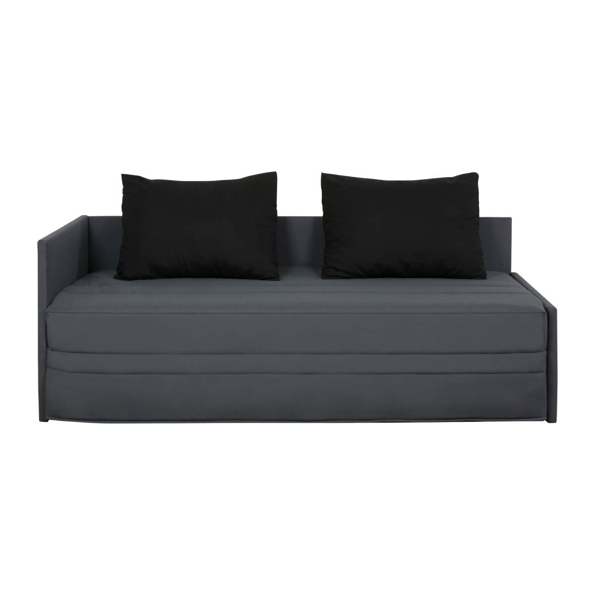 Banquette ATLANTA195 x 93 x 85, matelas Dunlopillo, pearl gris pearl noir