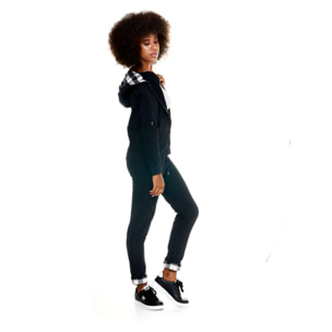 Chándal de mujer Leone con capucha Chándal ocio con cremallera completa