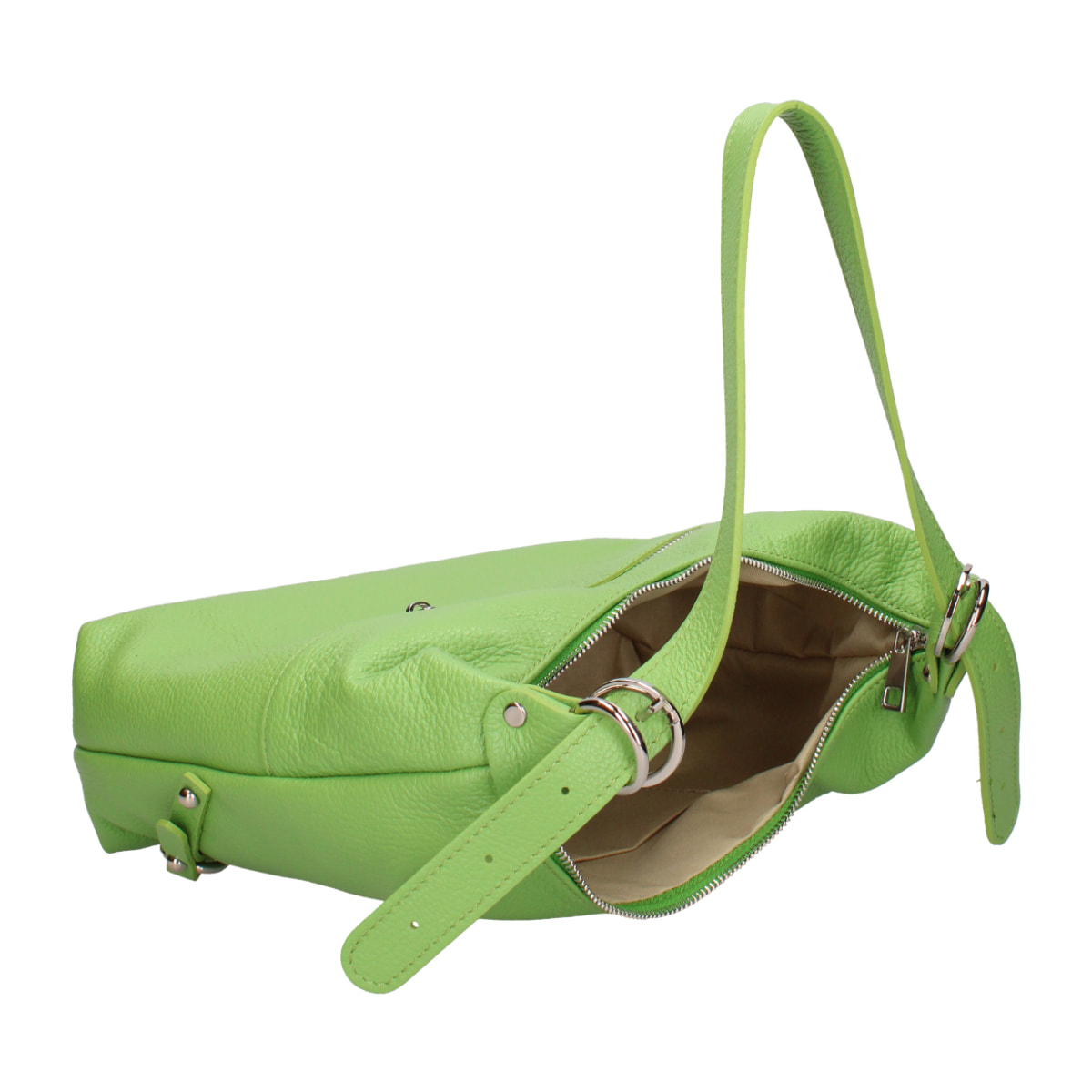 Borsa a spalla da donna In Vera pelle Made in Italy 30x30x9 cm