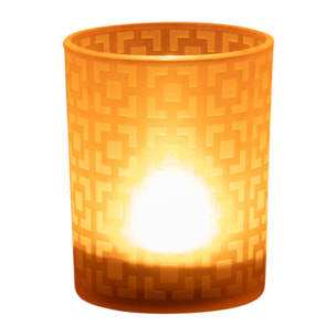 J-Line photophore Carres - verre - beige - medium