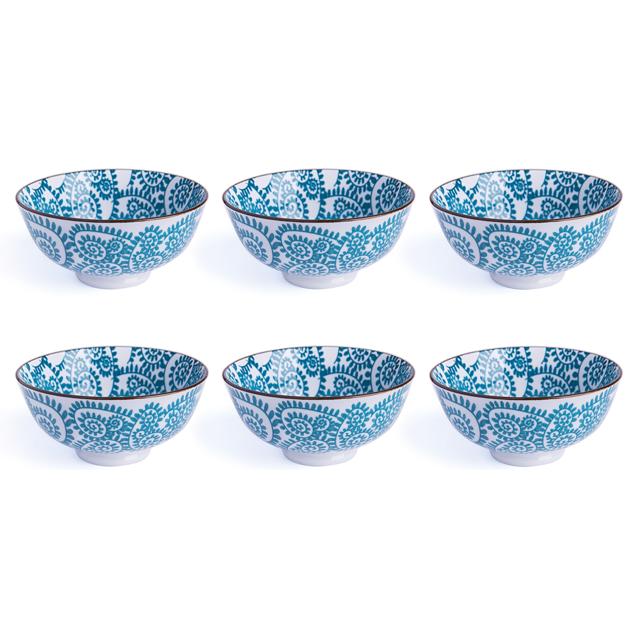 Set de 6 bols 12 cm – Excelsa Oriented, Porcelaine multicolore
