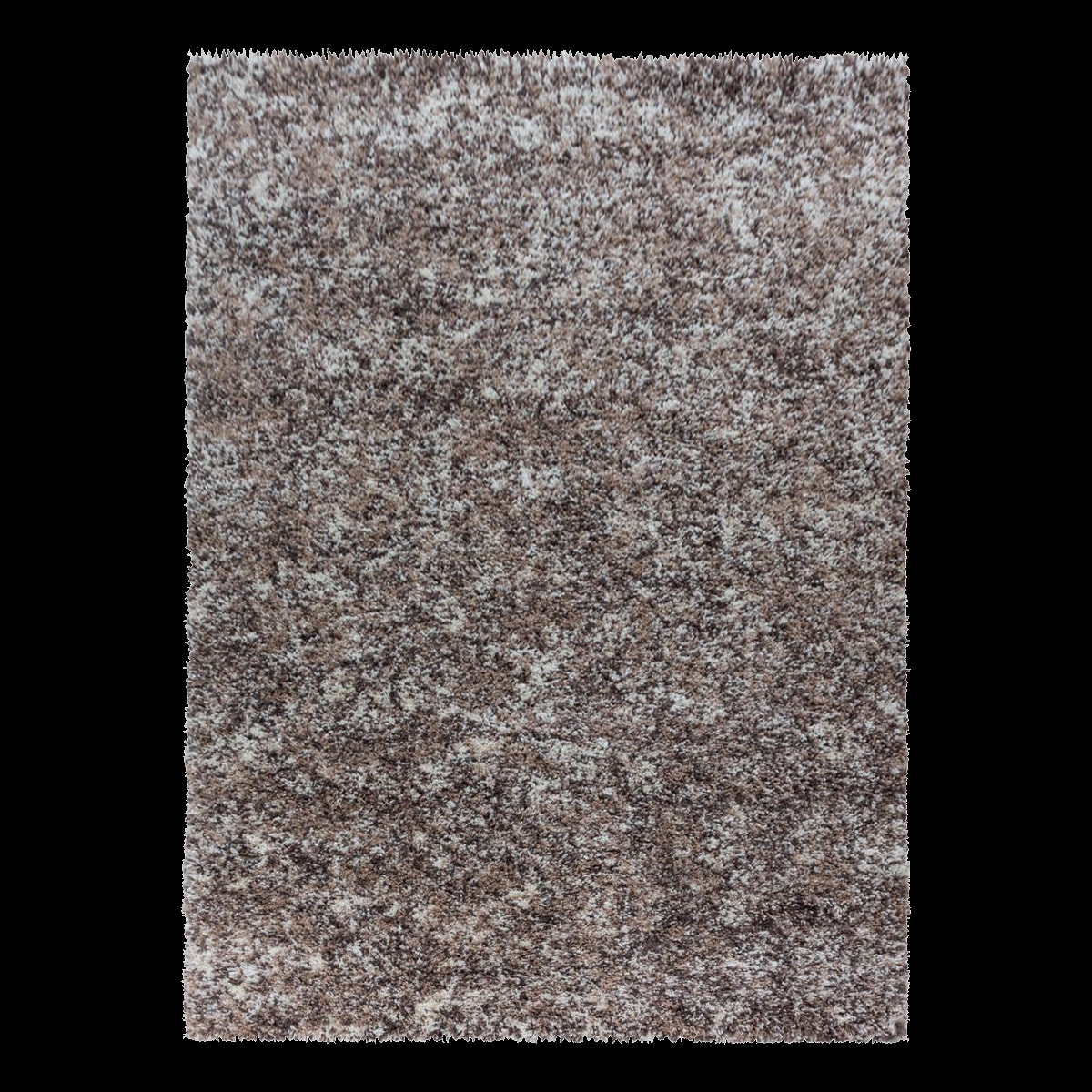 Tapis poils longs shaggy tissé motif faux uni MIGE